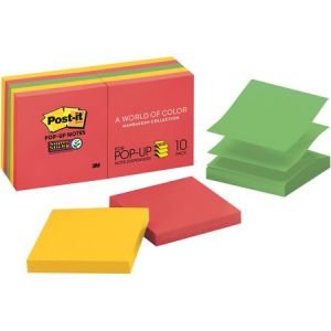 Post-it Super Sticky Pop-up Notes, 3"x 3", Marrakesh Collection
