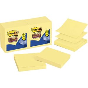 Post-it Super Sticky Pop-up Notes, 3"x 3", Canary Yellow