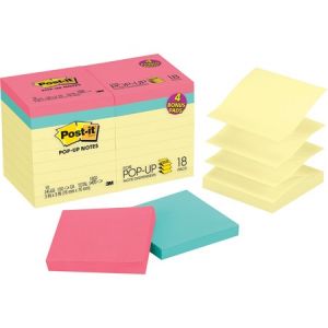 Post-it Pop-up Notes, 3" x 3", Cape Town Collection