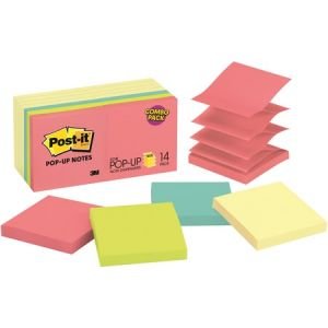 Post-it Pop-up Notes, 3" x 3", Cape Town Collection, Canary Yellow