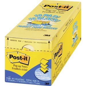 Post-it Pop-up Notes, 3" x 3", Canary Yellow