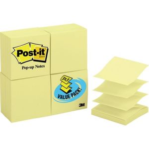 Post-it Pop-up Notes Value Pack, 3" x 3", Canary Yellow