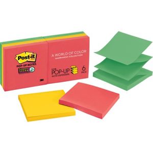 Post-it Super Sticky Pop-up Notes, 3" x 3", Marrakesh Collection