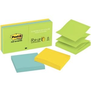 Post-it Pop-up Notes, 3 in x 3 in, Jaipur Color Collection
