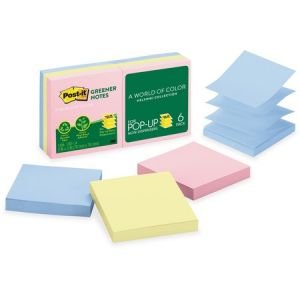 Post-it Greener Pop-up Notes, 3"x 3", Helsinki Collection