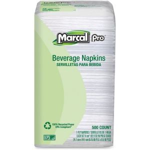 Wholesale Napkins: Discounts on Marcal Pro 100% Recycled Beverage Napkins MRC0028CT