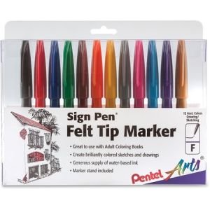Pentel Arts Fiber-tipped Sign Pens