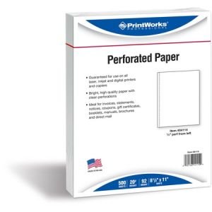 PrintWorks Professional Pre-Perforated Paper for Booklets, Catalogs, Manuals & Presentations