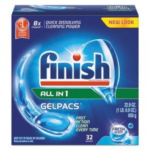 Dish Detergent Gelpacs, Fresh Scent, Box of 32 Gelpacs, 8 Boxes/Carton