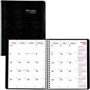 Wholesale Monthly Calendars: Discounts on Brownline Soft Cover 14-month Monthly Planner REDCB1200BLK
