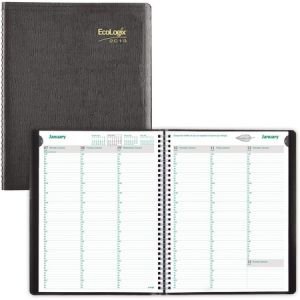 Wholesale Weekly Appointment Books / Planners: Discounts on Brownline Recycled Ecologix Weekly Planners REDCB425WBLK