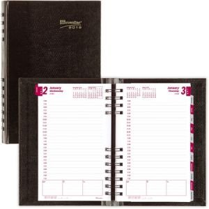 Wholesale Daily Appointment Books / Planners: Discounts on Brownline CoilPro Hard Cover Daily Appointment Book / Monthly Planner REDCB634CBLK