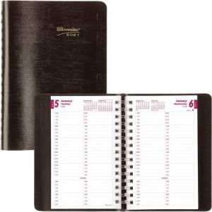 Wholesale Daily Appointment Books / Planners: Discounts on Brownline Soft Cover 12-Month Daily Planner REDCB800BLK