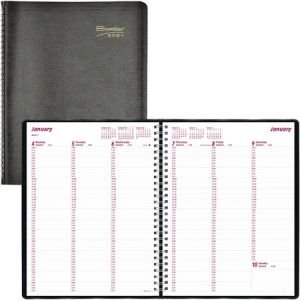 Wholesale Weekly Appointment Books / Planners: Discounts on Brownline Soft Cover Twin-wire Weekly Planner REDCB950BLK