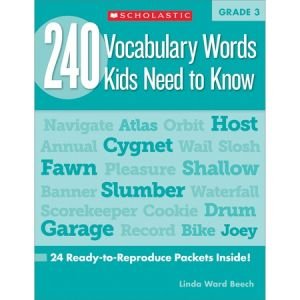 Scholastic Res. Grade 3 Vocabulary 240 Words Book Printed Book by Linda Ward Beech