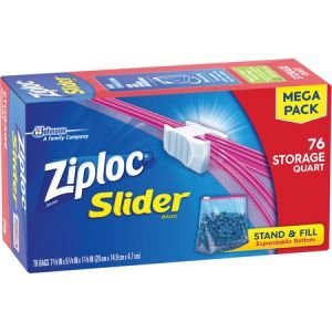 Ziploc Brand Slider Quart Storage Bags
