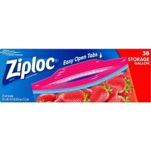 Wholesale Ziploc Bags: Discounts on Ziploc Brand Double Zipper Gallon Storage Bags SJN665016