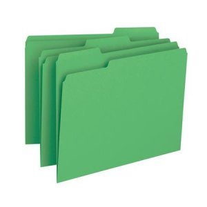 Wholesale File Folder: Discounts on Smead File Folder, 1/3-Cut Tab, Letter Size, Green, 100 per Box (21123) SMD21123