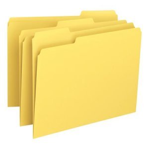 Wholesale File Folder: Discounts on Smead File Folder, 1/3-Cut Tab, Letter Size, Yellow, 100 per Box (21125) SMD21125
