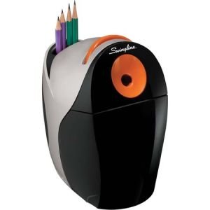Swingline Optima Electric Pencil Sharpener, Black/Orange, Lifetime Warranty