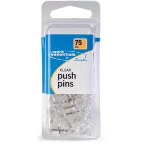 Wholesale Pushpins: Discounts on ACCO Push Pins, Clear, 75/Box SWI71760
