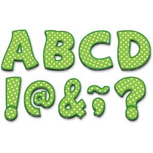 Teacher Created Resources Lime/Dots 3" Magnet Letters