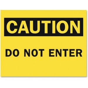 Tarifold Magneto Safety Sign Inserts - Caution Do Not Enter