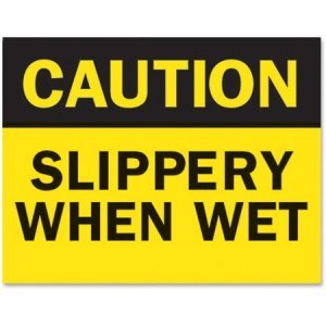 Tarifold Magneto Safety Sign Inserts - "Caution ... Wet"