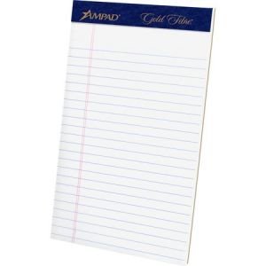 Wholesale Writing Pads: Discounts on Ampad Gold Fibre Medium Ruled Perforated Remanufactured Jr. Legal Pads TOP20018