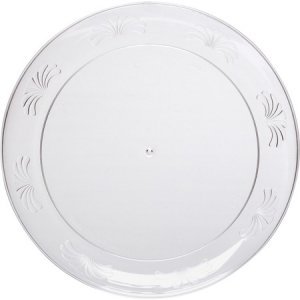Designerware WNA Comet 6" Floral Rim Disposable Clear Plate