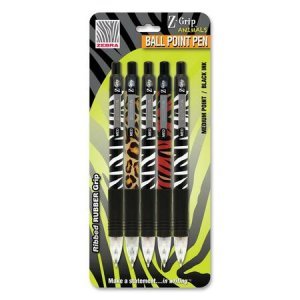 Zebra Pen Z-grip Ribbed Rubber Grip Retractable Ball Point Pens