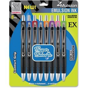 Zebra Pen Z-Mulsion 8 Pack Assorted EX RT Pens